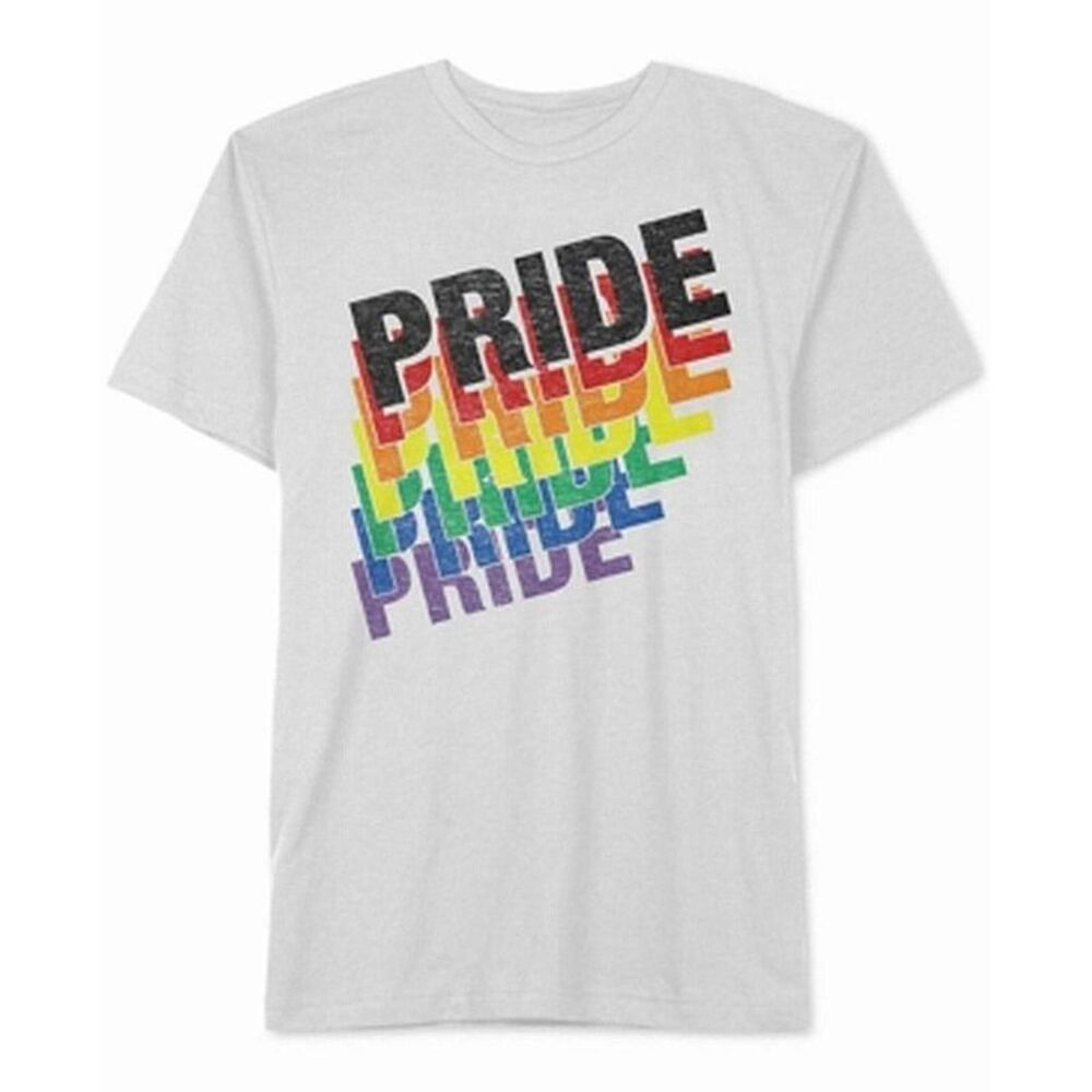 Jem Mens Pride Graphic T-Shirt, White, M, DM